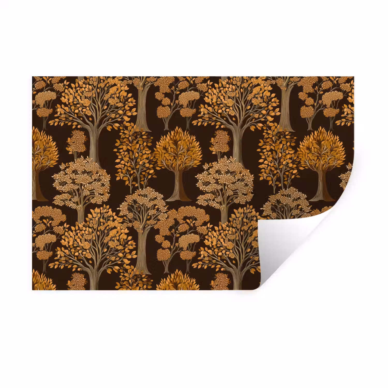 Bomen - Patroon - Bruin Muursticker klein 286 -3d