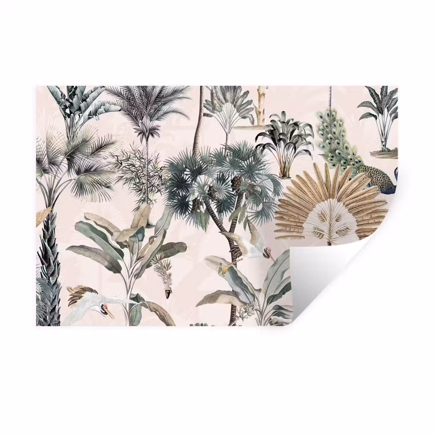 Tropisch - Bomen - Bladeren - Jungle Muursticker klein -3d