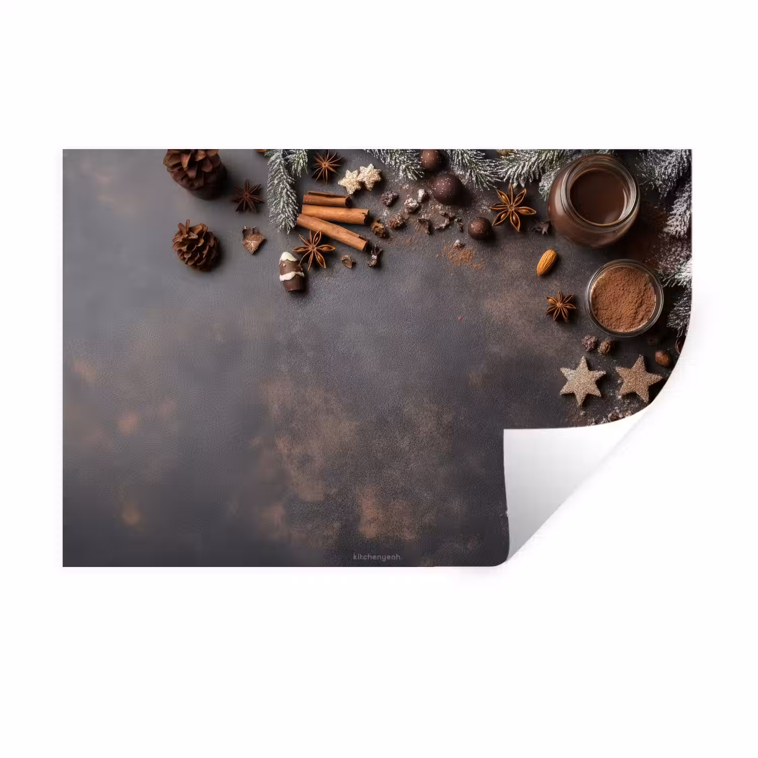 Winter - Kerst - Specerijen - Beton Muursticker klein -3d