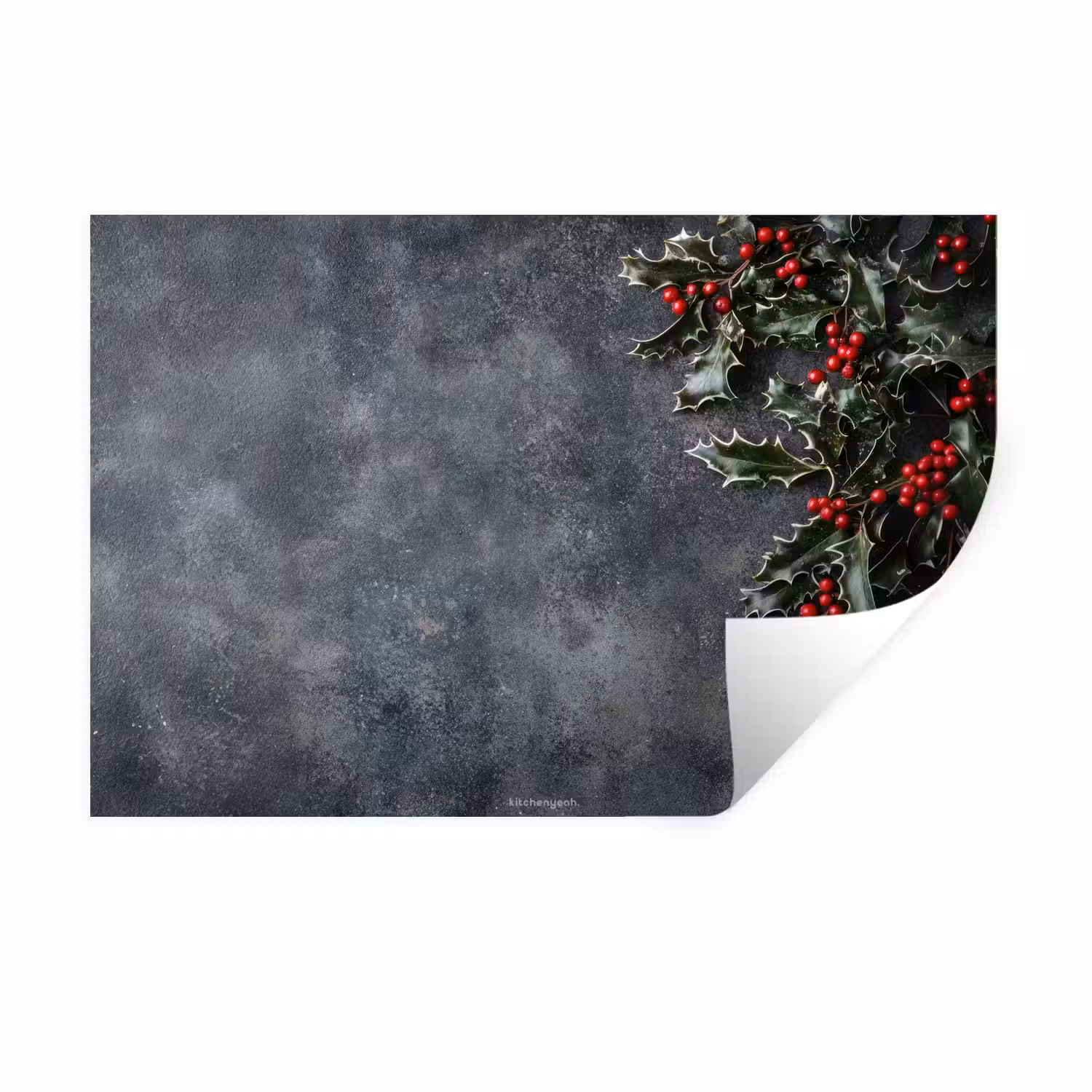 Winter - Hulst - Kerst - Beton Muursticker klein -3d