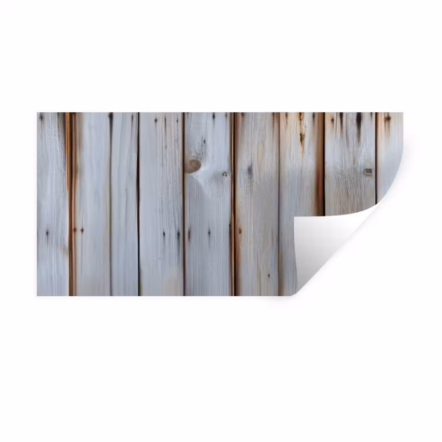 Hout - Planken - Verweerd Muursticker klein -3d