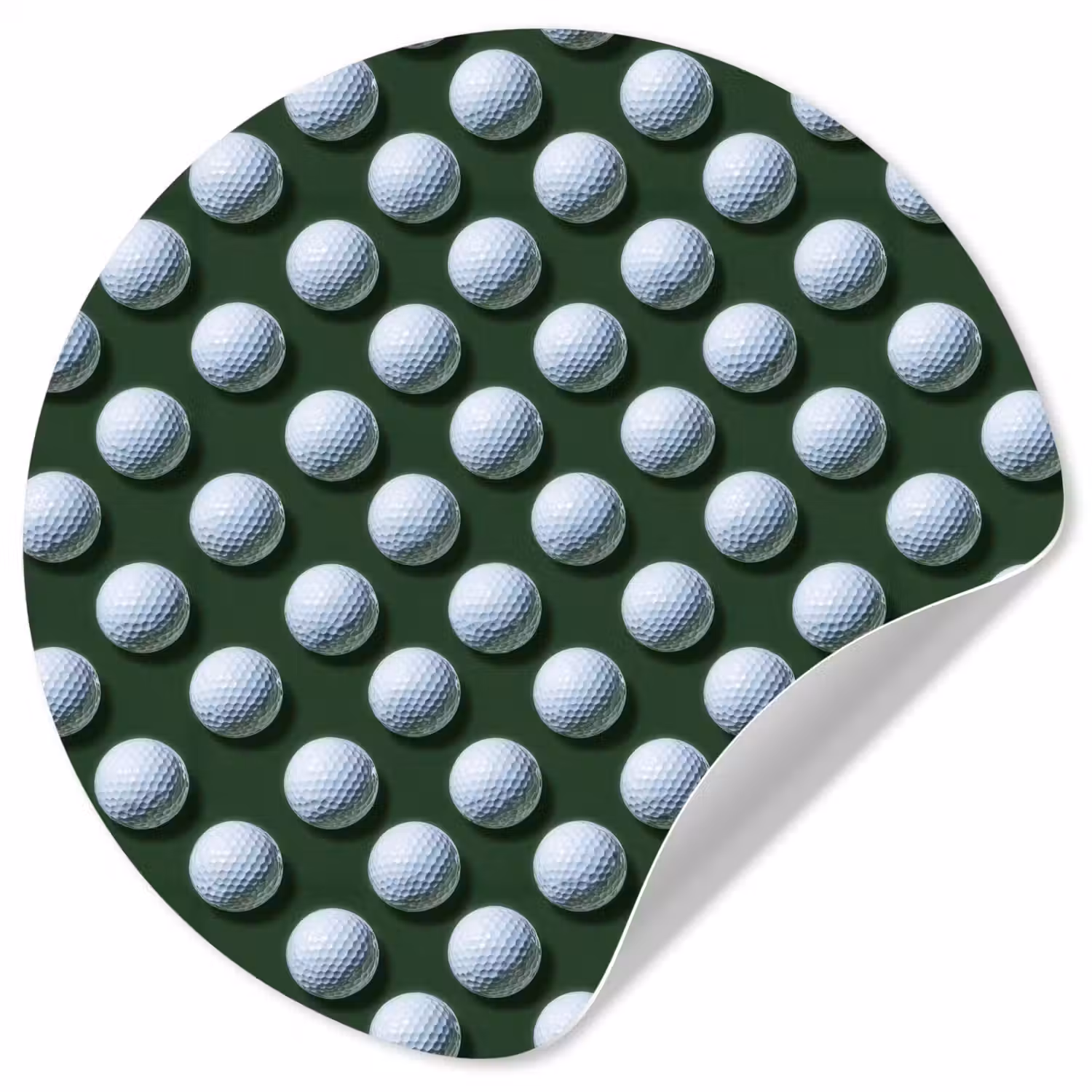 Ballen - Golf - Groen Wandcirkel behangsticker klein 186 -3d