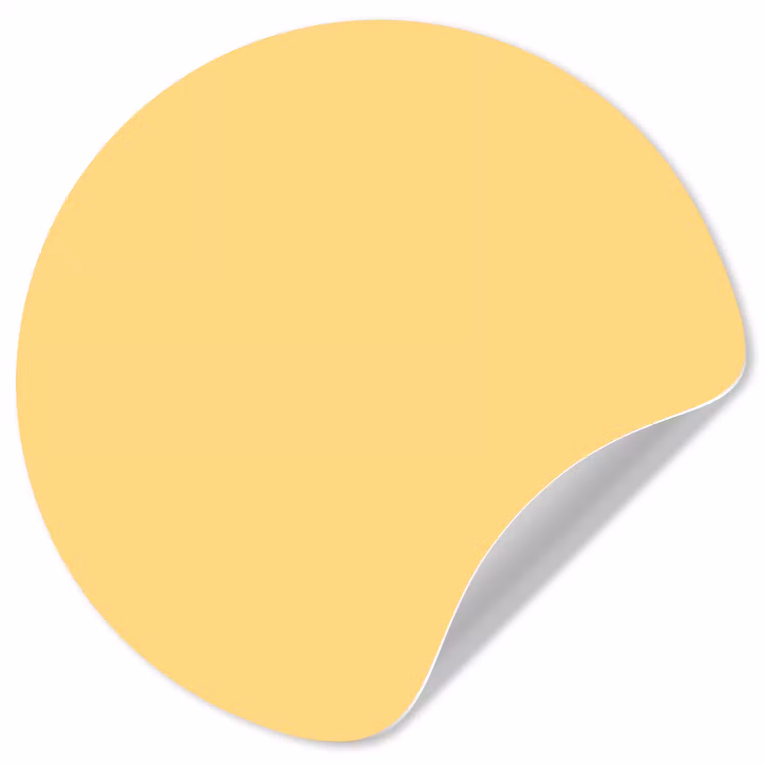 Butter - Geel - Yellow Wandcirkel behangsticker klein 186 -3d