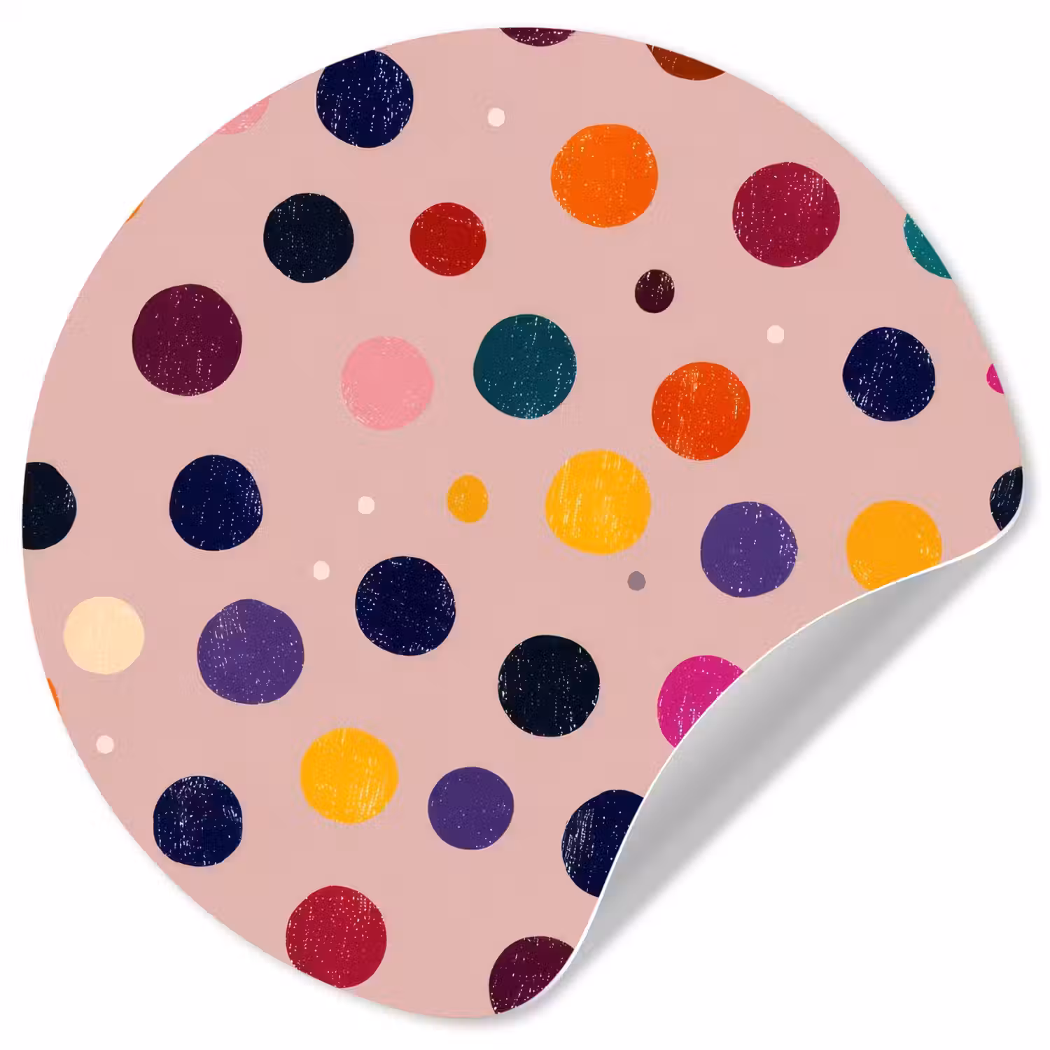 Cirkels - Patroon - Kleurrijk Wandcirkel behangsticker klein 186 -3d