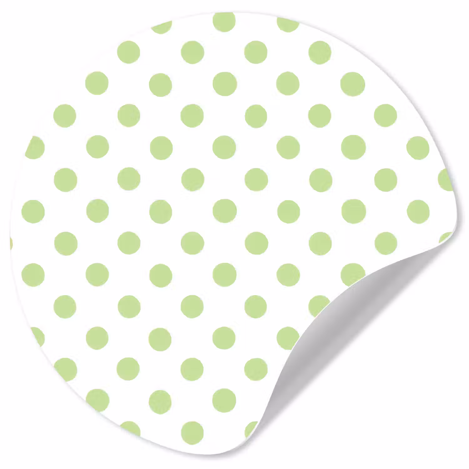Dots - Klassiek - Groen Wandcirkel behangsticker klein 186 -3d