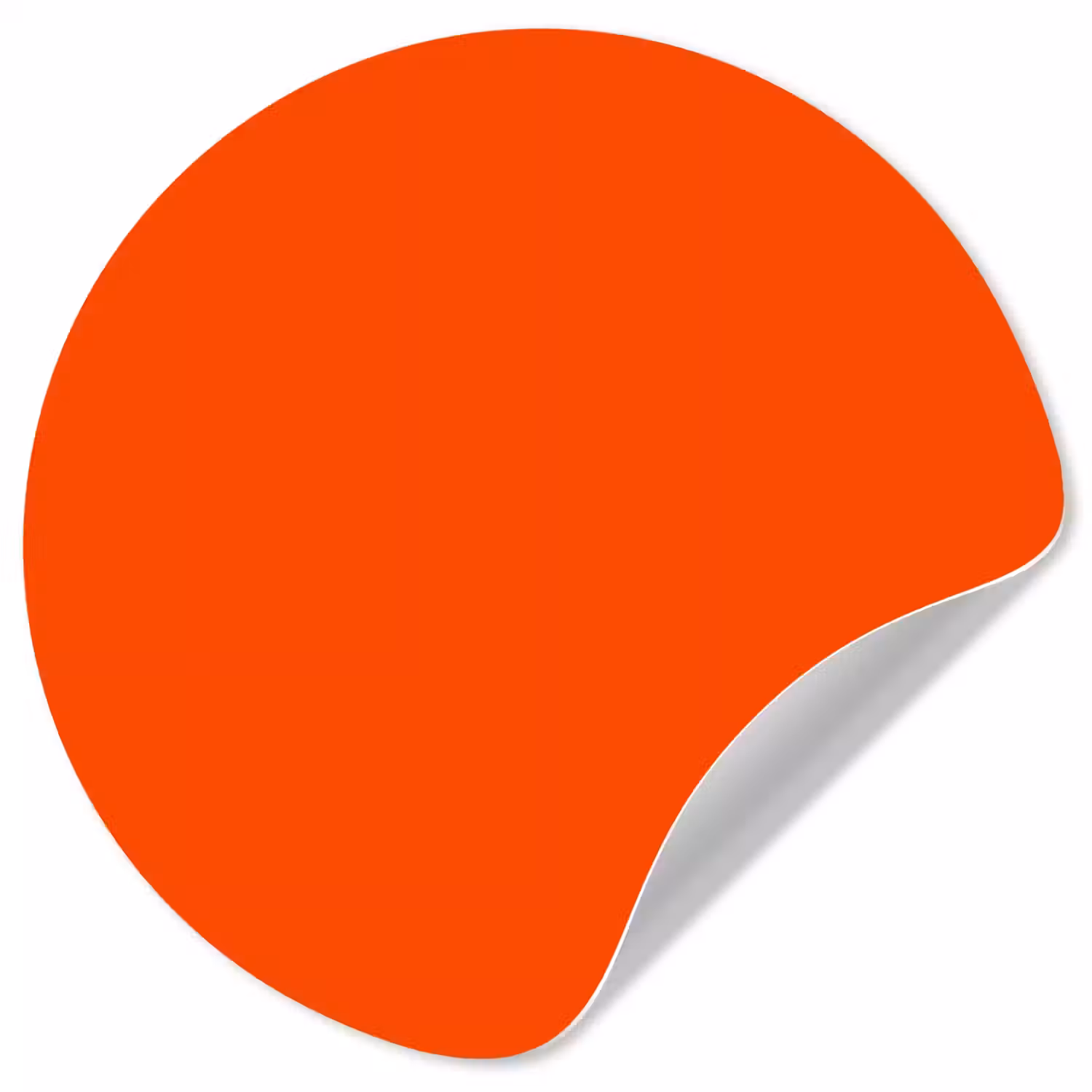 Fiery - Tangerine - Oranje Wandcirkel behangsticker klein 186 -3d