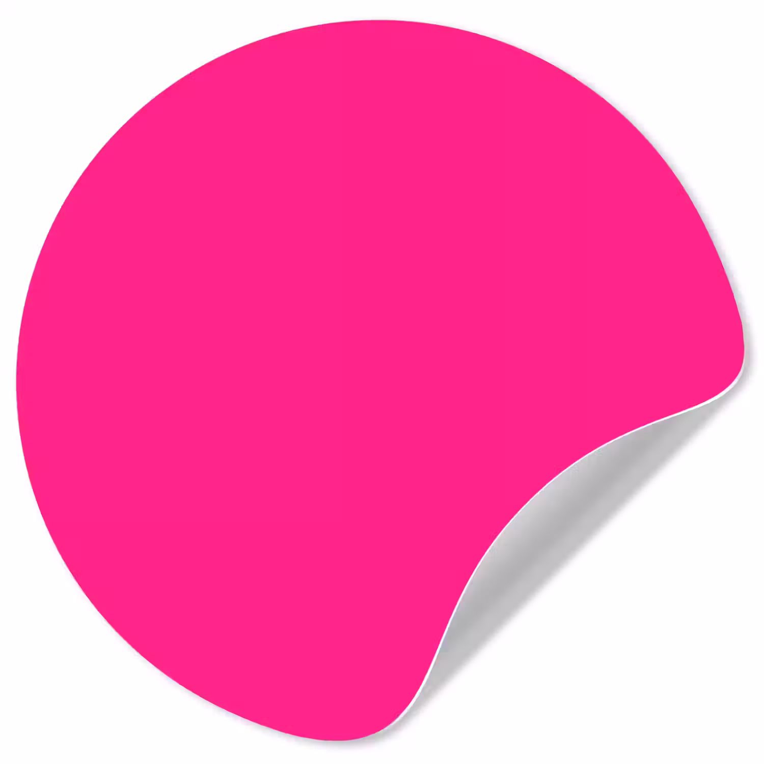 Hot - Fuchsia - Roze Wandcirkel behangsticker klein 186 -3d
