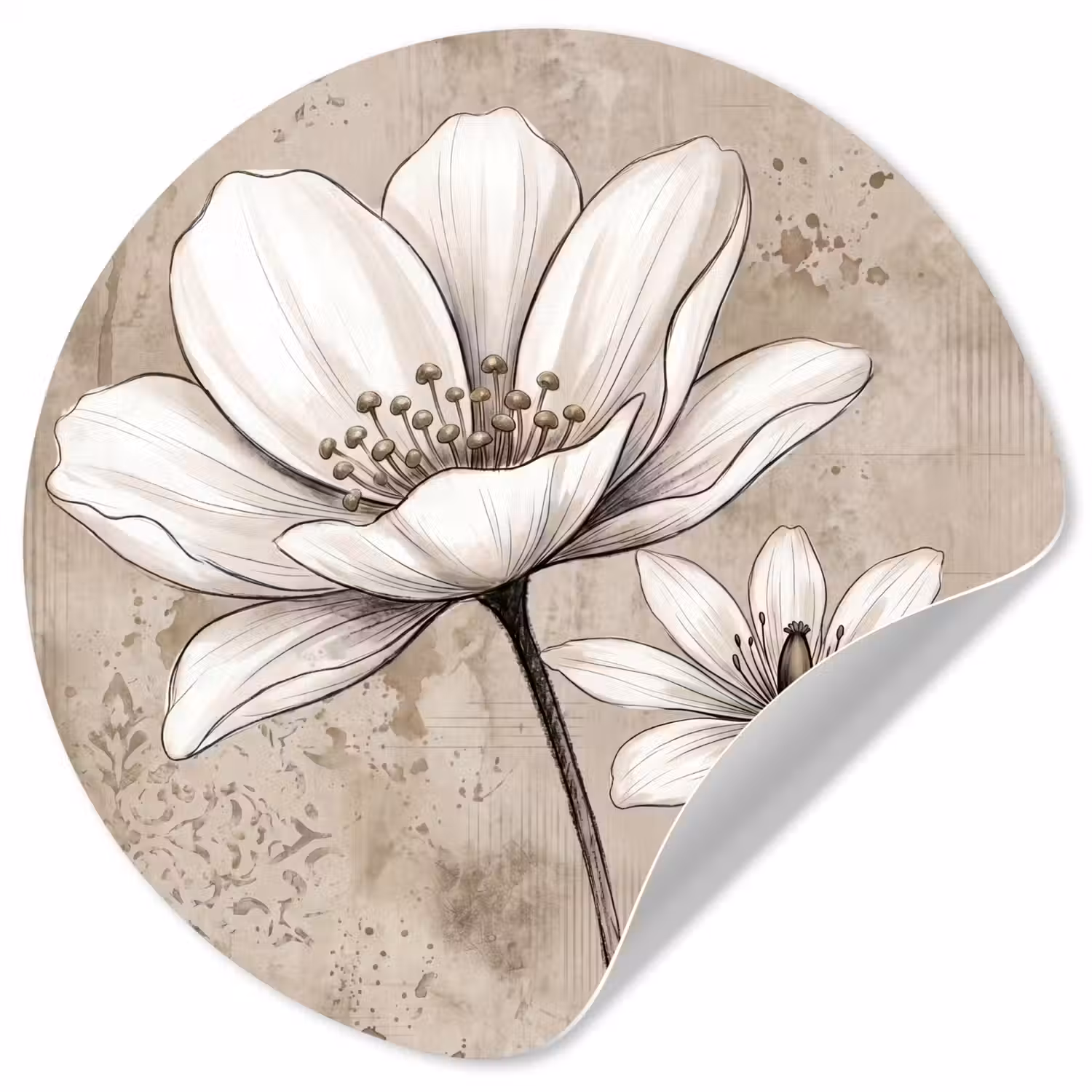 Modern - Design - Wit Wandcirkel behangsticker klein -3d
