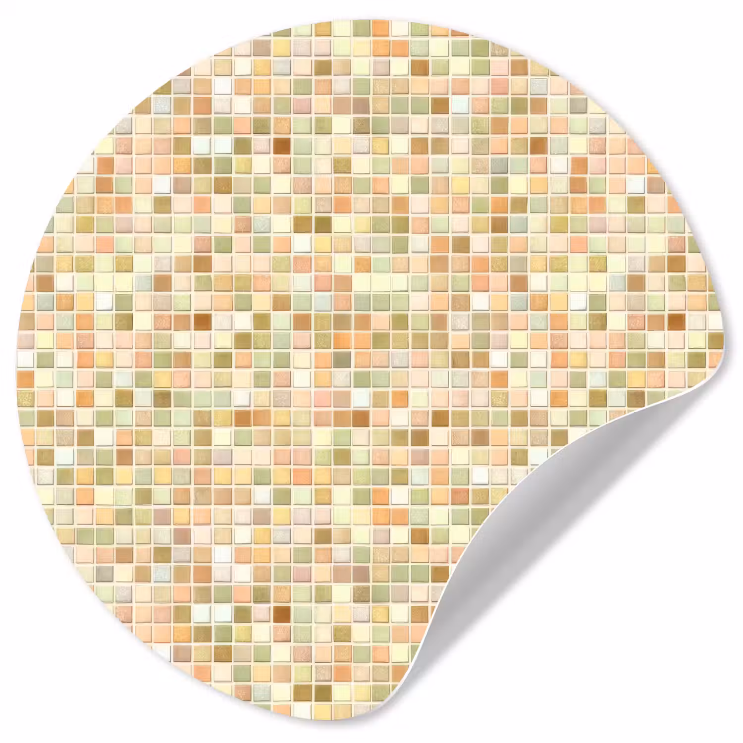 Mozaïek - Patroon - Terracotta Wandcirkel behangsticker klein 186 -3d