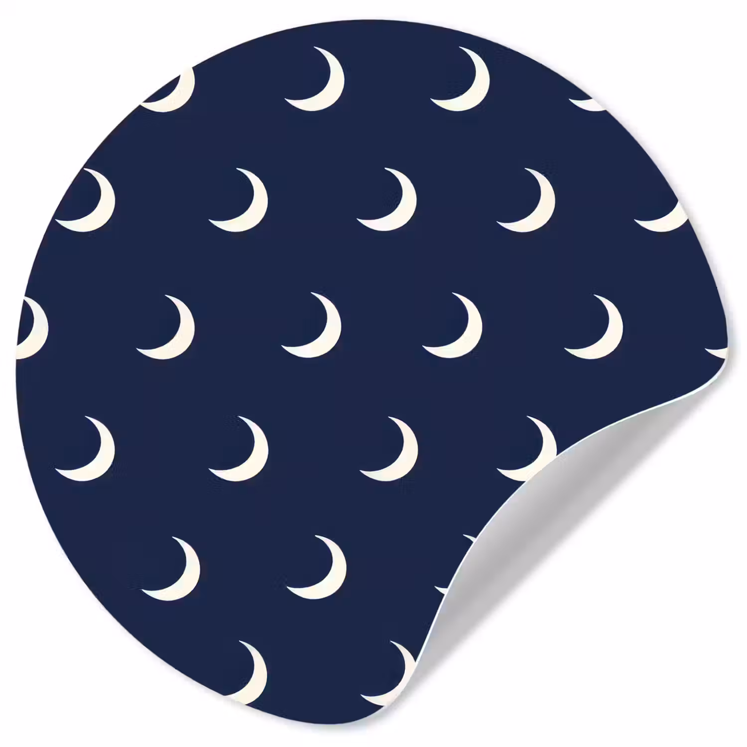 Patroon - Manen - Blauw Wandcirkel behangsticker klein 186 -3d