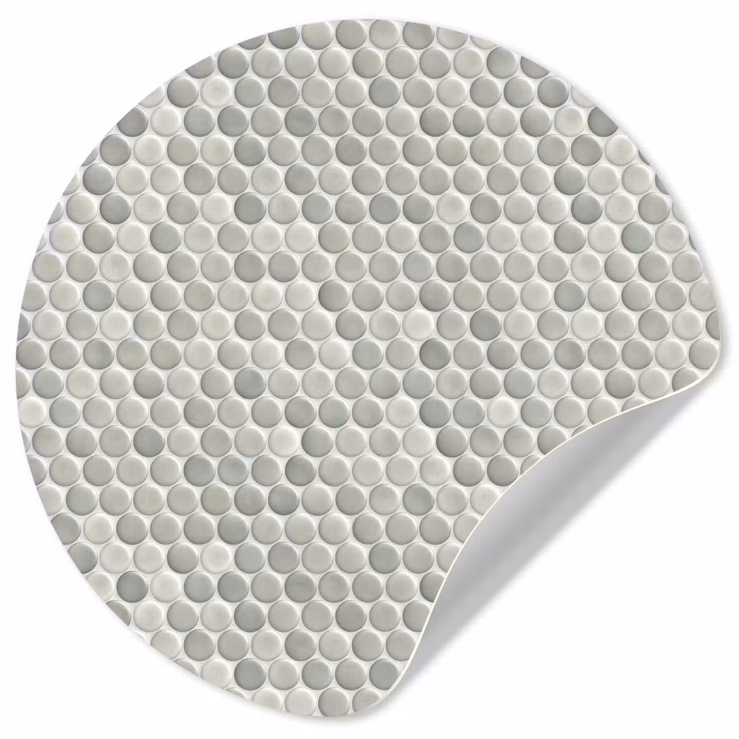 Penny - Mozaïek - Lichtgrijs Wandcirkel behangsticker klein 186 -3d