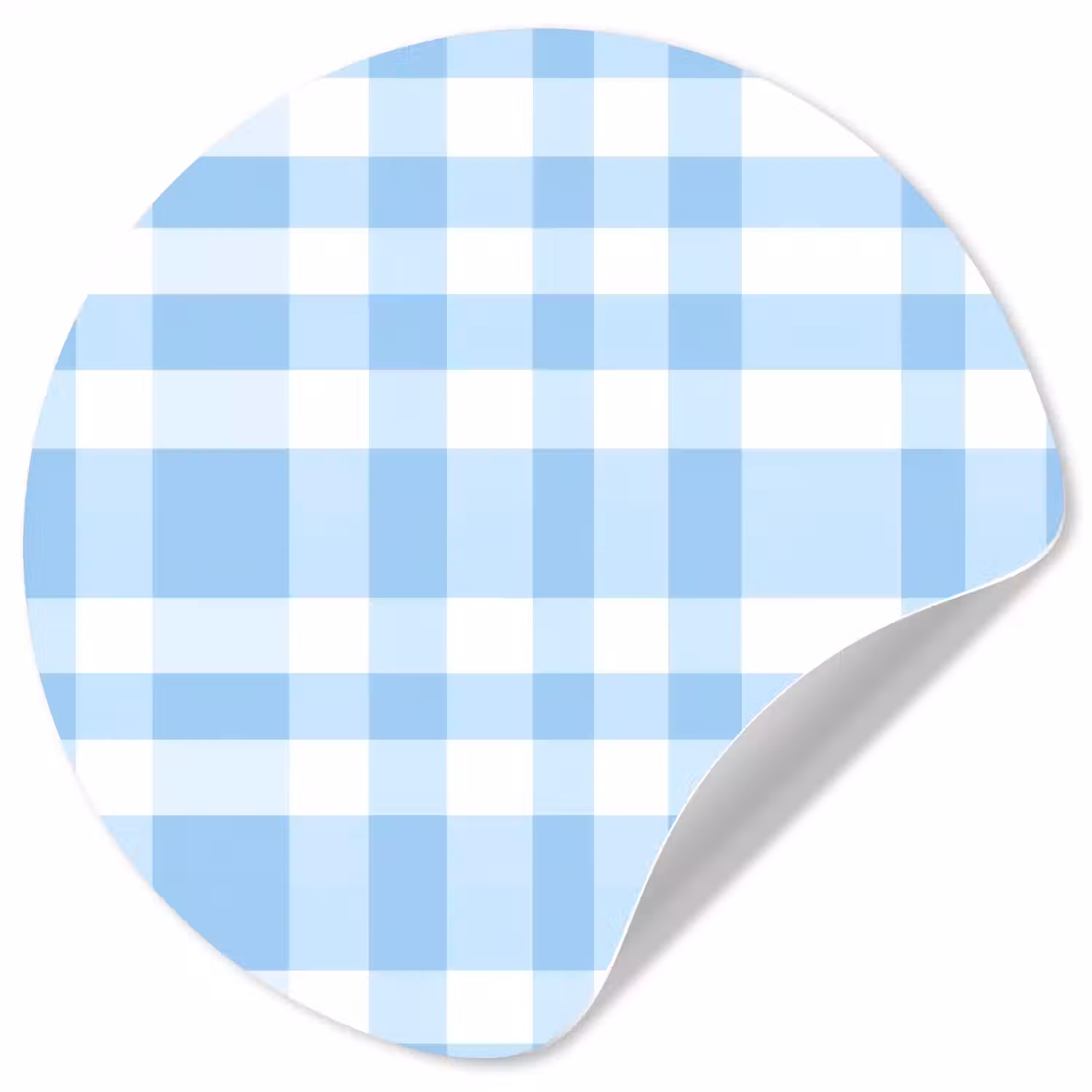 Ruit - Patroon - Blauw Wandcirkel behangsticker klein 186 -3d