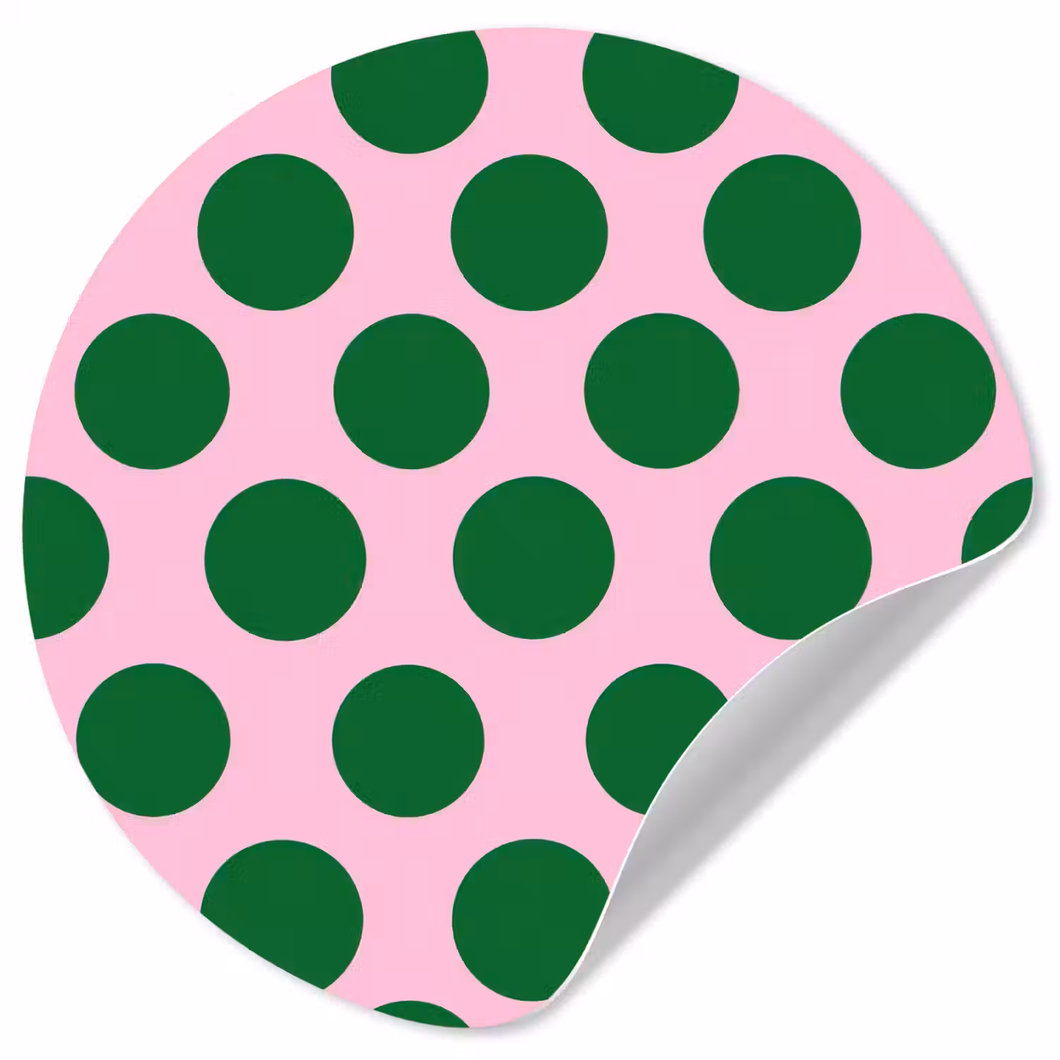Polkadots - Patroon - Groen Wandcirkel behangsticker klein 186 -3d