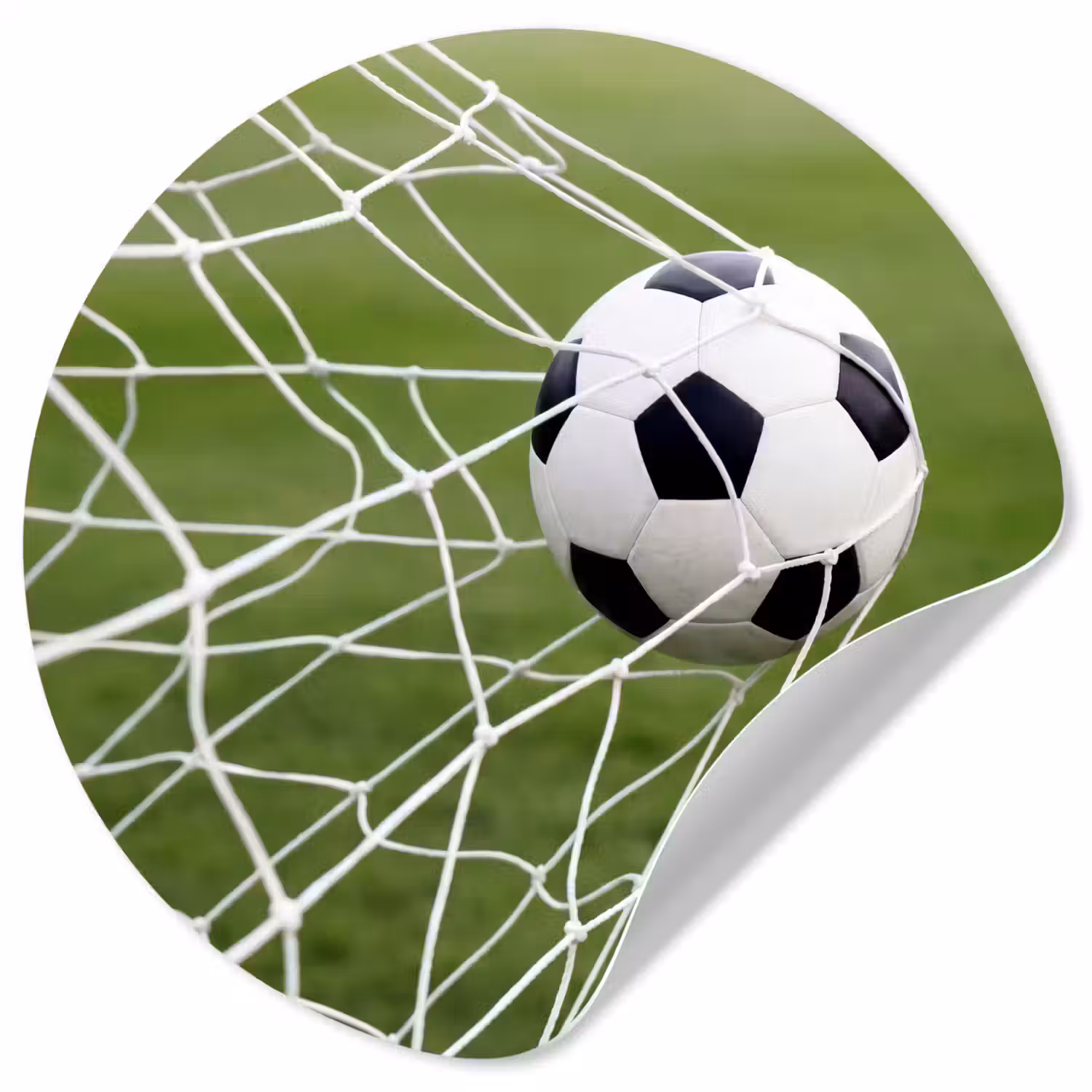 Voetbal - Goal - Net - Sport Wandcirkel behangsticker klein -3d