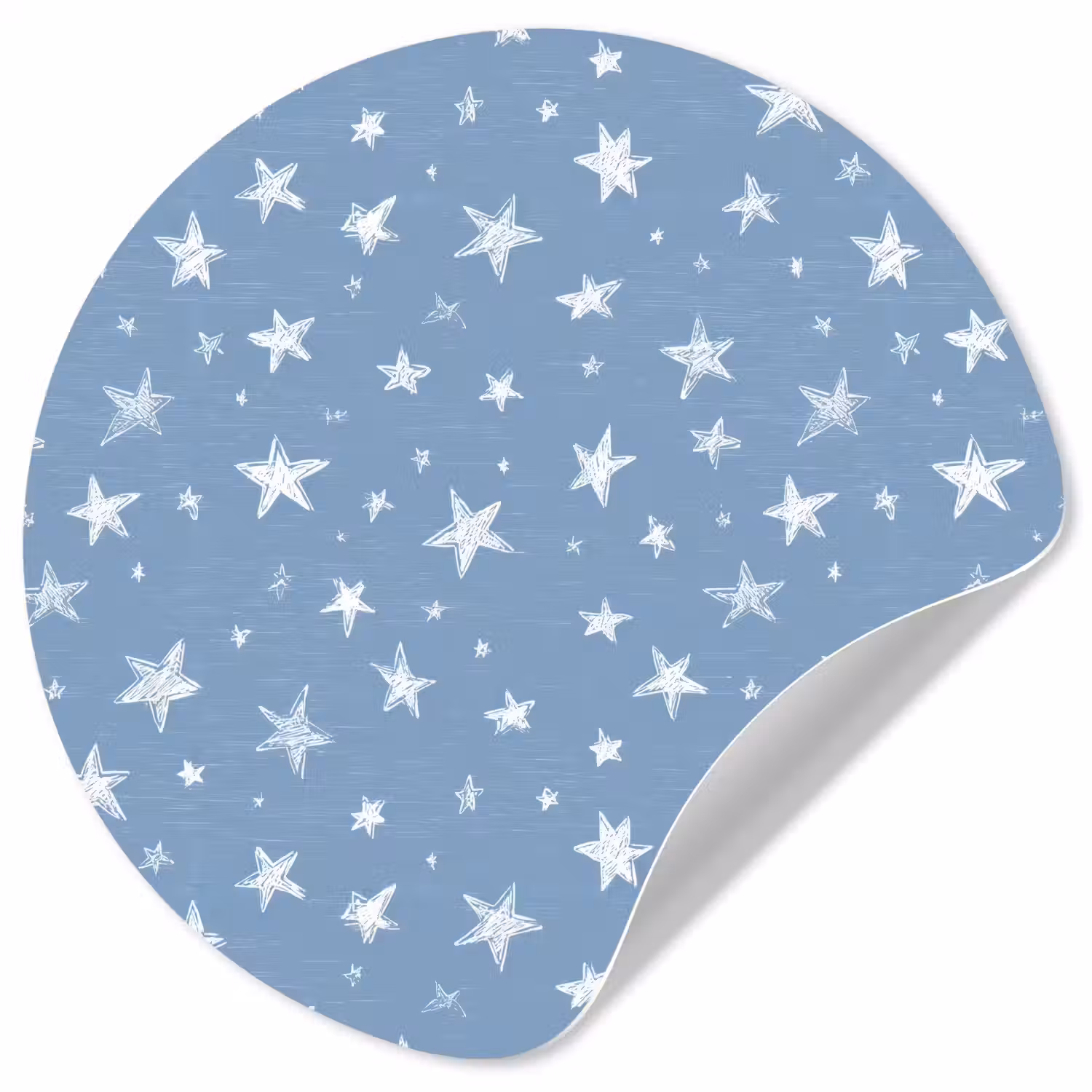 Sterretjes - Patroon - Blauw Wandcirkel behangsticker klein 186 -3d