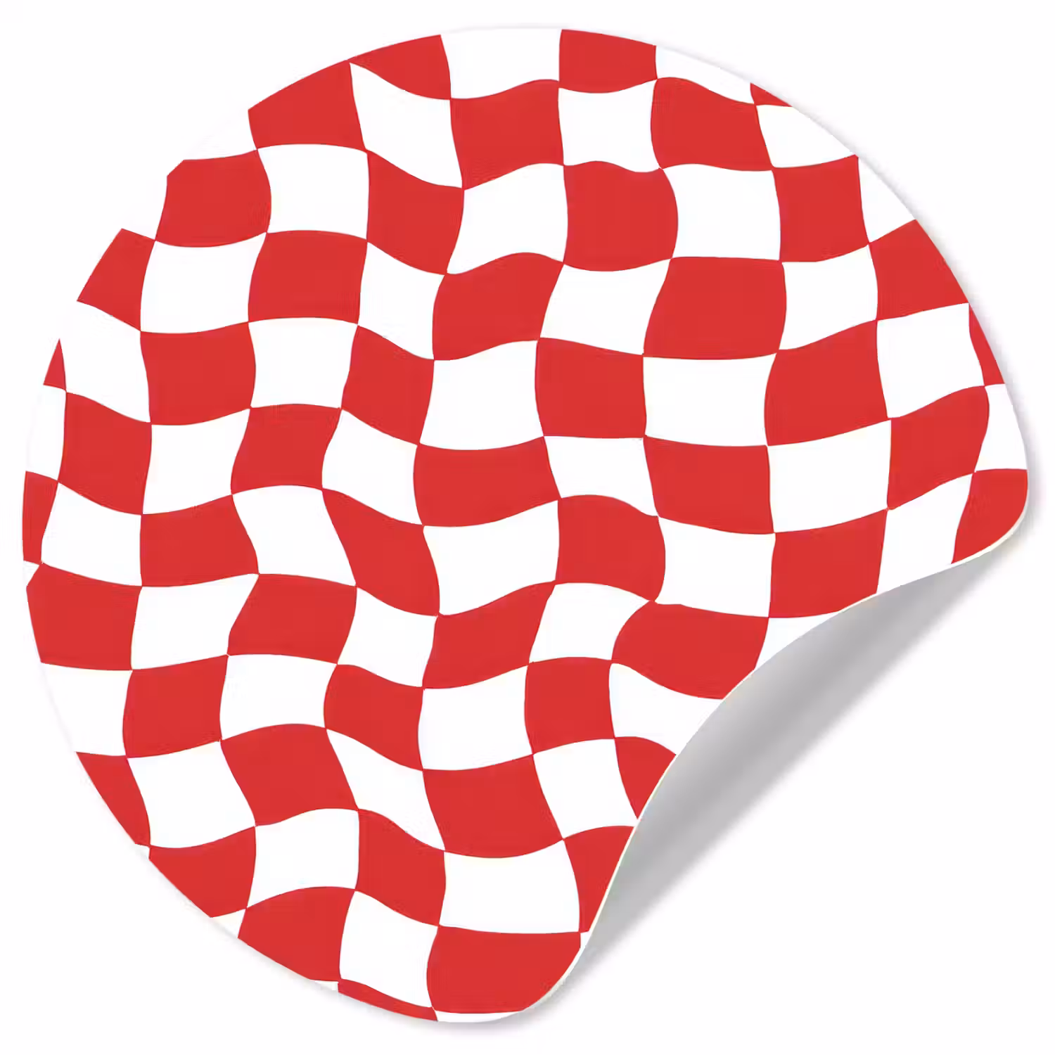 Golvend - Patroon - Rood Wandcirkel behangsticker klein 186 -3d