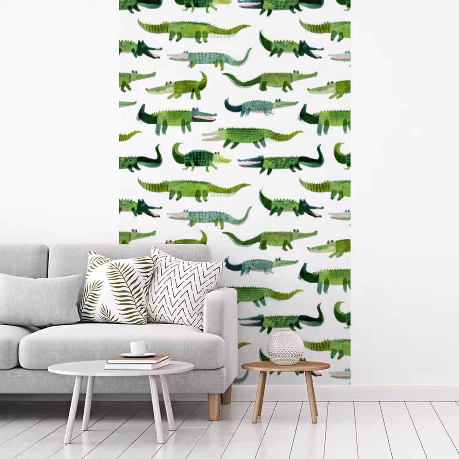krokodillen - Speels - Groen fotobehang vinyl groot 66 -woonkamer