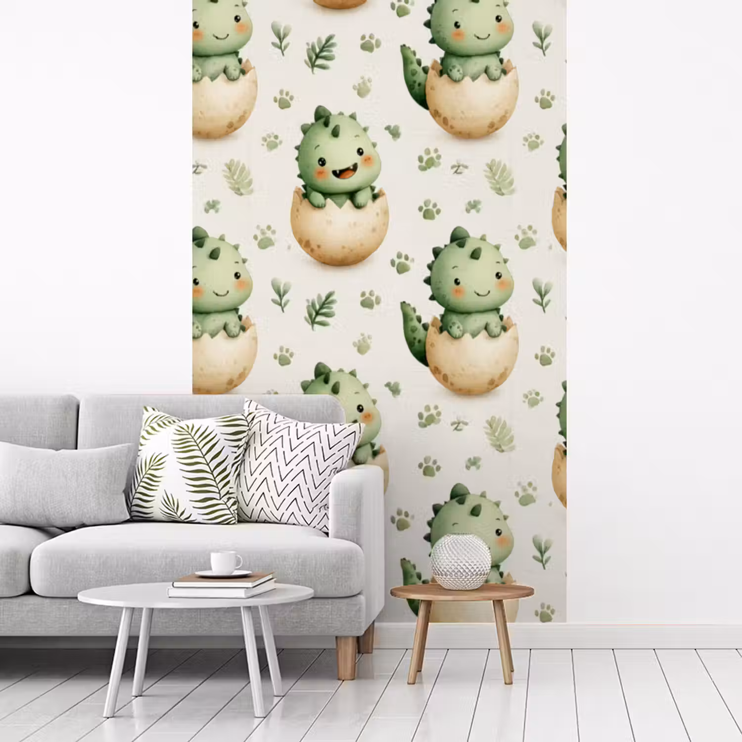 Dino - Eieren - Groen fotobehang vinyl groot 66 -woonkamer