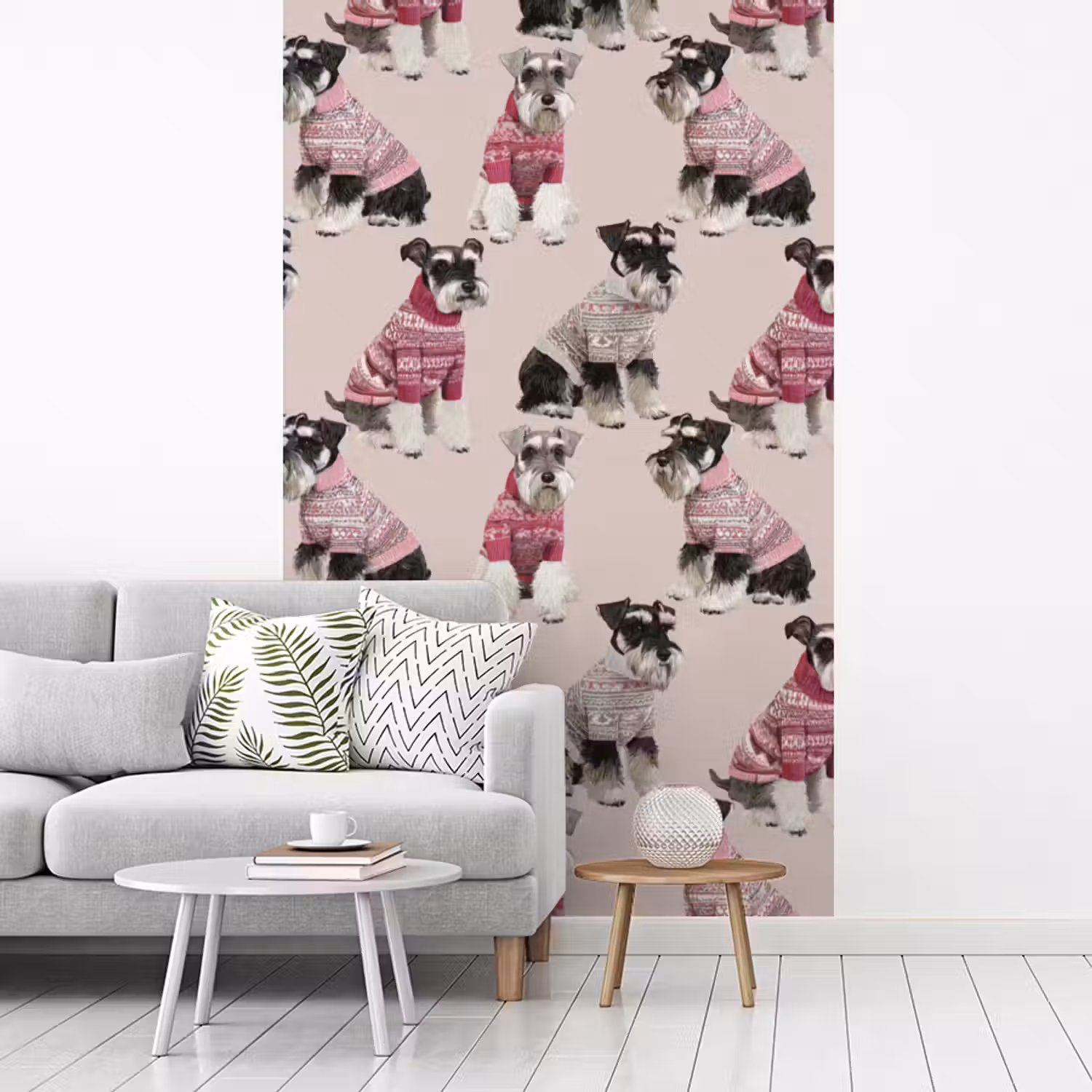 Honden - Truien - Rood fotobehang vinyl groot 66 -woonkamer