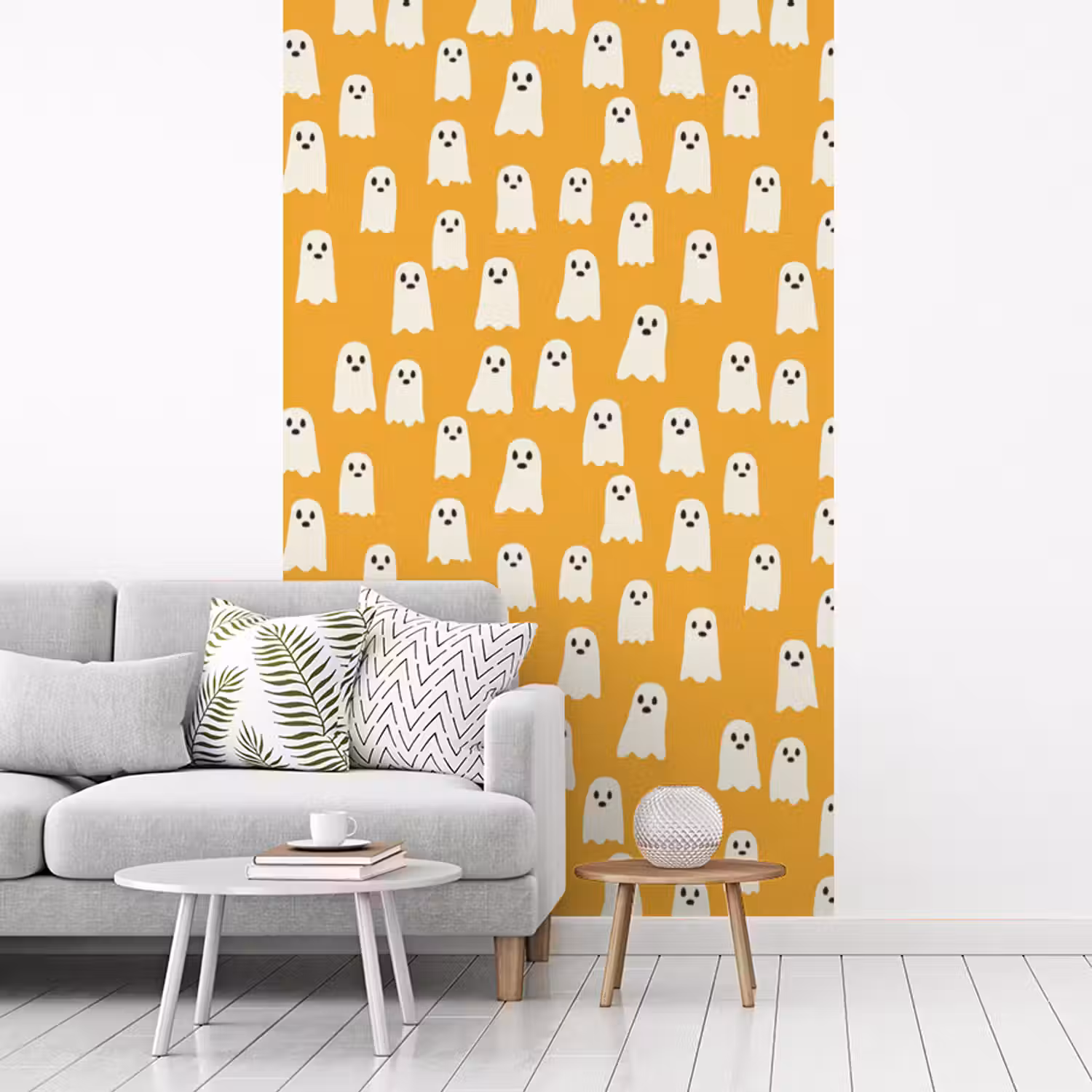 Halloween - Spookjes - Oker fotobehang vinyl groot 66 -woonkamer
