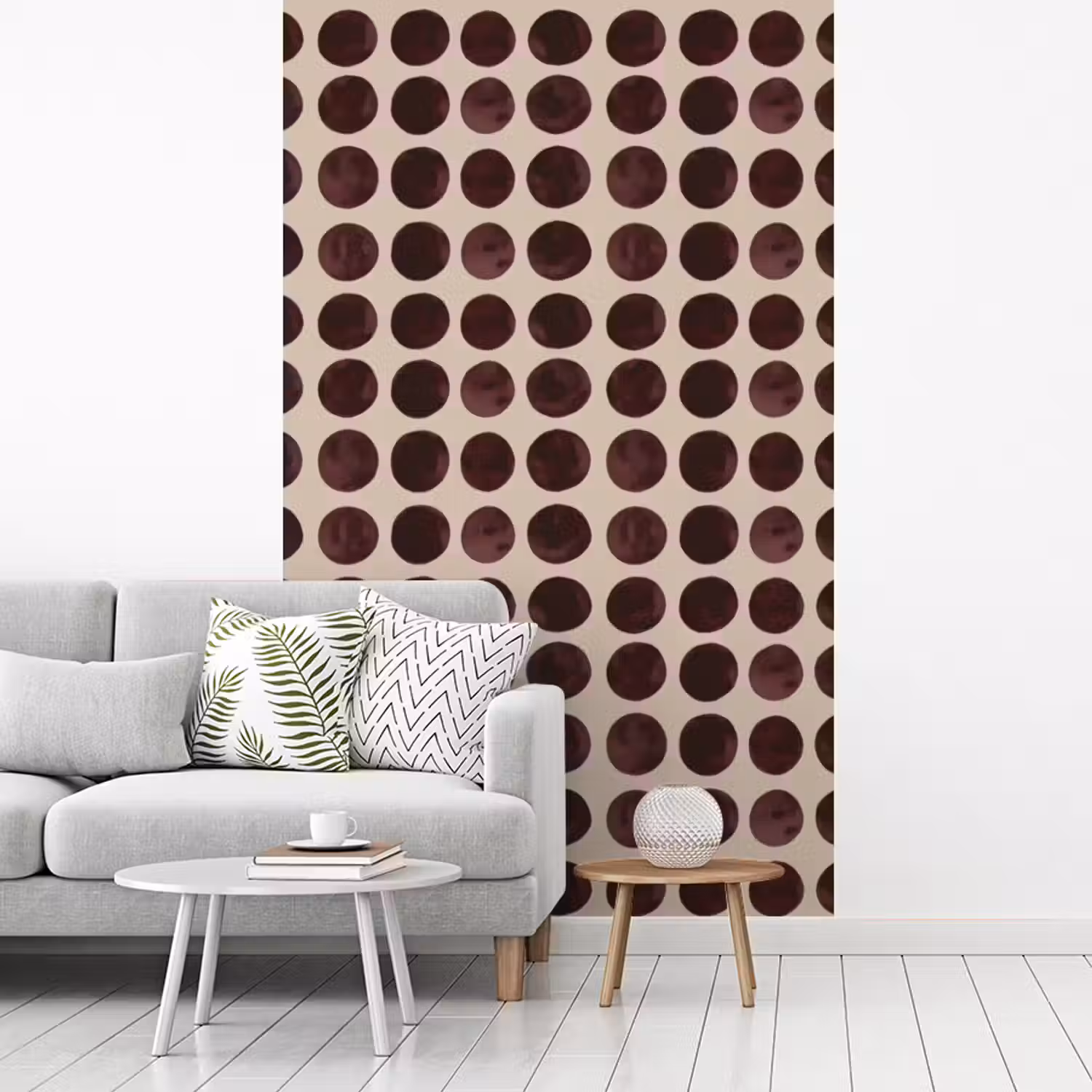 Stippen - Patroon - Bruin fotobehang vinyl groot 66 -woonkamer