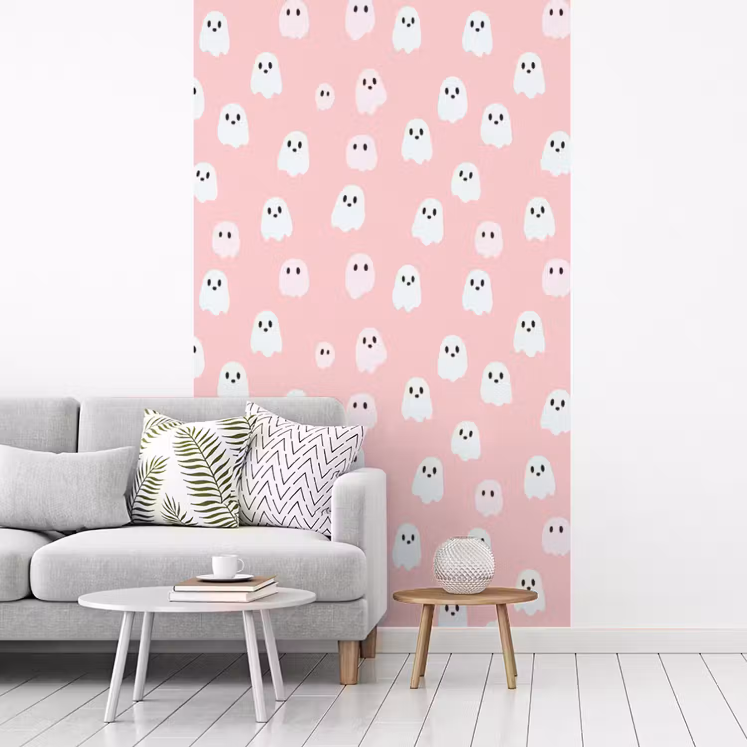 Spookjes - Patroon - Roze fotobehang vinyl groot 66 -woonkamer