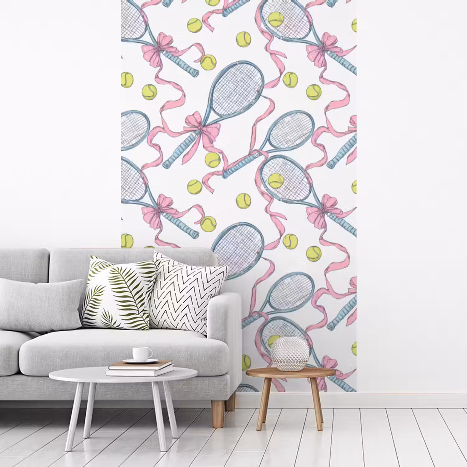 Tennis - Strikken - Kleurrijk fotobehang vinyl groot 66 -woonkamer