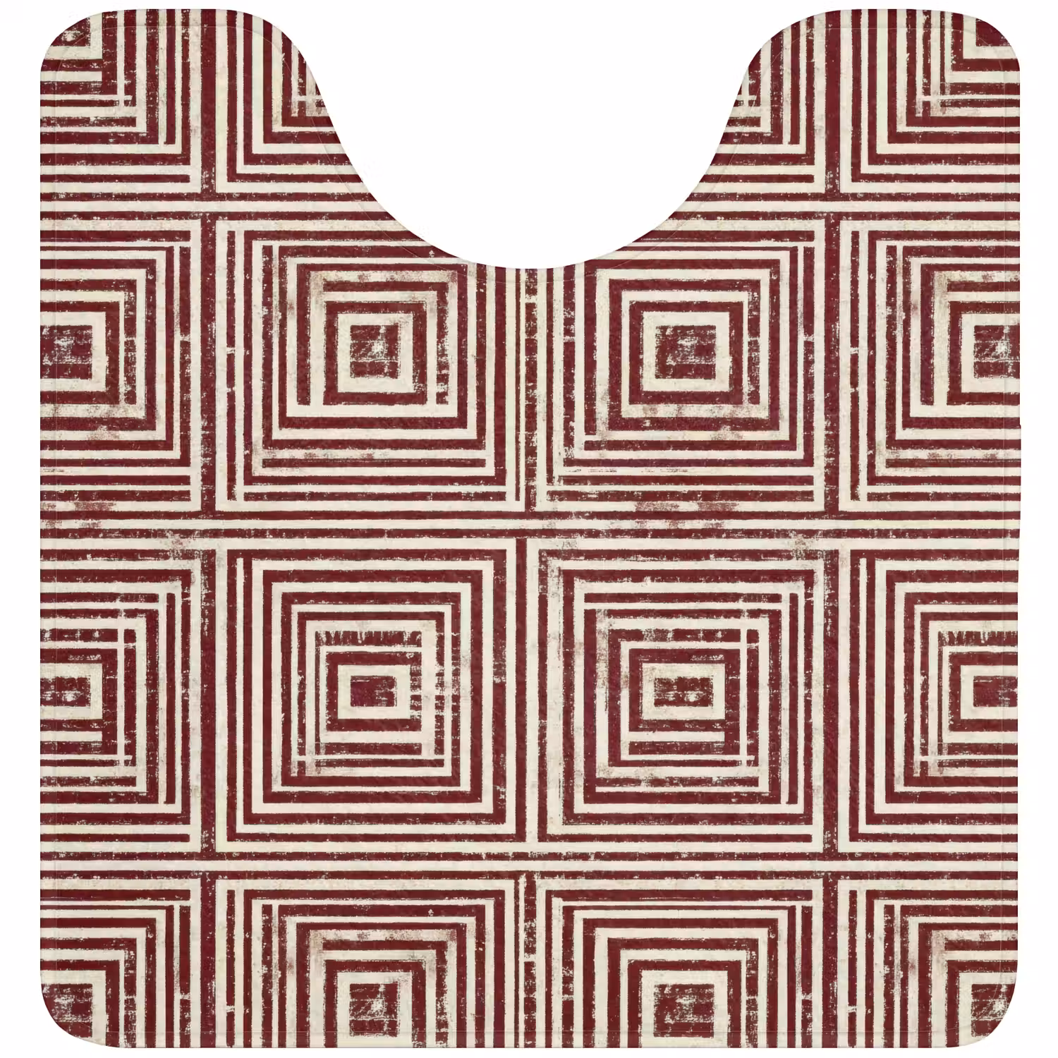 Geometrisch - Patroon - Rood WCmat U-uitsnede middel 1014 -3d