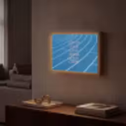 Atletiekbaan - Blauw - Tekst -Roze Light Box met batterij (Wandlamp) middel -sfeer1