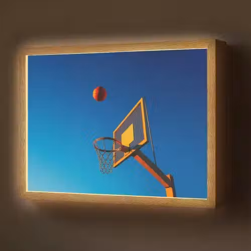 Basketbal - Lucht - Ring Light Box met batterij (Wandlamp) middel -z3d_website