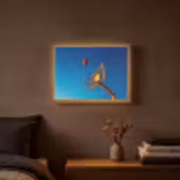 Basketbal -  Lucht - Ring Light Box met batterij (Wandlamp) middel -sfeer4