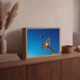 Basketbal -  Lucht - Ring Light Box met batterij (Wandlamp) middel -sfeer2
