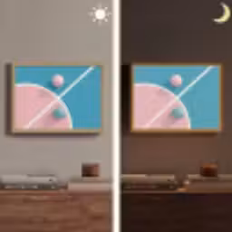 Basketbal - Pastel - Roze - BLauw Light Box met batterij (Wandlamp) middel -sfeer3