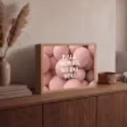 Basketballen - Roze - Quote - Sportief Light Box met batterij (Wandlamp) middel -sfeer2