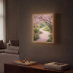 Kersenbloesem - Natuur - Sakura - Pad - Japanse tuin Light Box met batterij (Wandlamp) middel -sfeer1