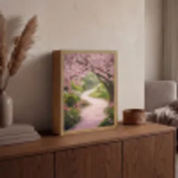 Kersenbloesem - Natuur - Sakura - Pad - Japanse tuin Light Box met batterij (Wandlamp) middel -sfeer2
