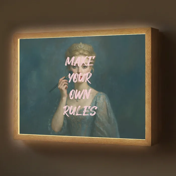 Klassiek - Sierlijk - Roze Light Box met batterij (Wandlamp) middel -z3d_website