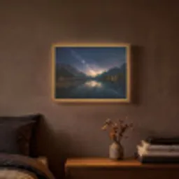 Kristalhelder meer - Bergen - Bergen Light Box met batterij (Wandlamp) middel -sfeer4
