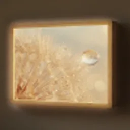Paardenbloem - Water - Natuur - Planten - Modern Light Box met batterij (Wandlamp) middel -z3d_website