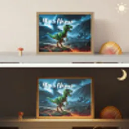 Dino - Lava - Groen - Jongens Light Box met batterij (Wandlamp kind) middel -sfeer3_kind