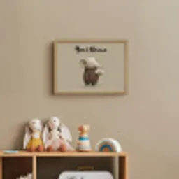 Olifant - Witte bloemen - Kindvriendelijk Light Box met batterij (Wandlamp kind) middel -sfeer2_kind
