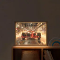 Formule 1 - Auto - Race - Goud - Jongens Light Box met batterij (Wandlamp kind) middel -sfeer1_kind