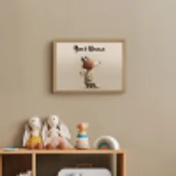 Vos - Gele bloemen - Minimalistisch Light Box met batterij (Wandlamp kind) middel -sfeer2_kind