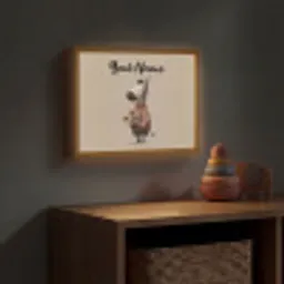 Zebra - Zonnebloemen - Warm Light Box met batterij (Wandlamp kind) middel -sfeer5_kind