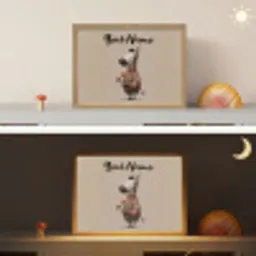 Zebra - Zonnebloemen - Warm Light Box met batterij (Wandlamp kind) middel -sfeer3_kind
