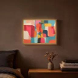 Vormen - Kleurrijk - Abstract - Vlakken Light Box met batterij (Wandlamp) middel -sfeer4