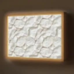 Structuur - Rots - Wit Light Box met batterij (Wandlamp) middel 907 -z3d_website