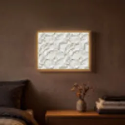 Structuur - Rots - Wit Light Box met batterij (Wandlamp) middel 907 -sfeer4
