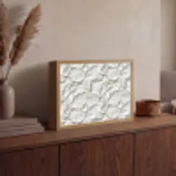 Structuur - Rots - Wit Light Box met batterij (Wandlamp) middel 907 -sfeer2
