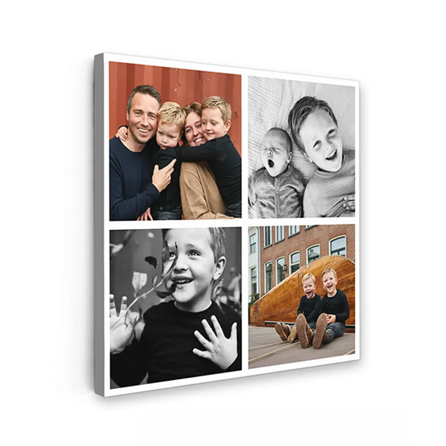 Canvas collage with your own photos – Square – 4 photos
